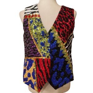 Fashion Fantasy Holiday Sequenced Vest